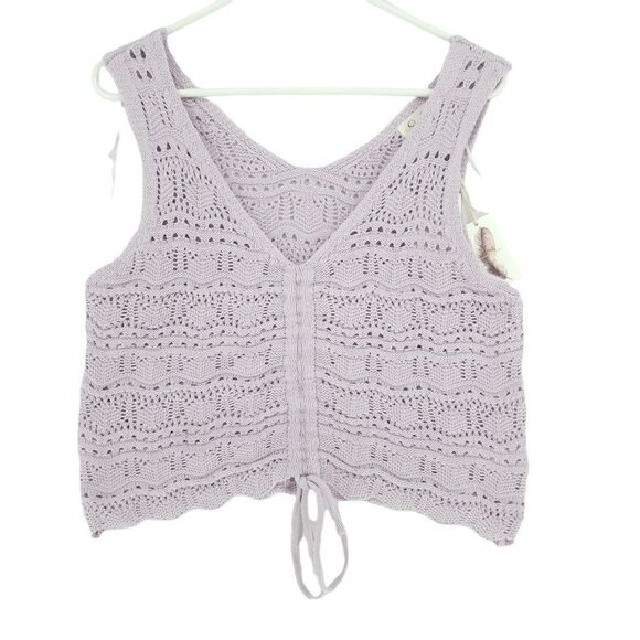 Jessica Simpson Tops - NWT Large Jessica Simpson Crotchet Drawstring Crop Top